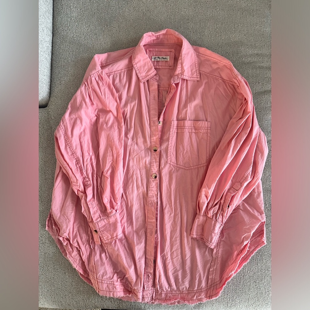 We The Free Blush Pink Collared Shirt